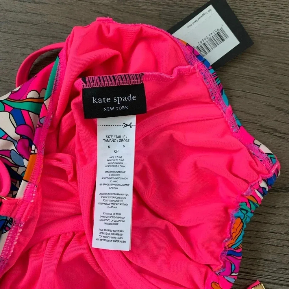 Kate Spade Sea Garden One Piece Underwire Swimsuit - Size S - Radiant Pink - NWT - Picture 8 of 9